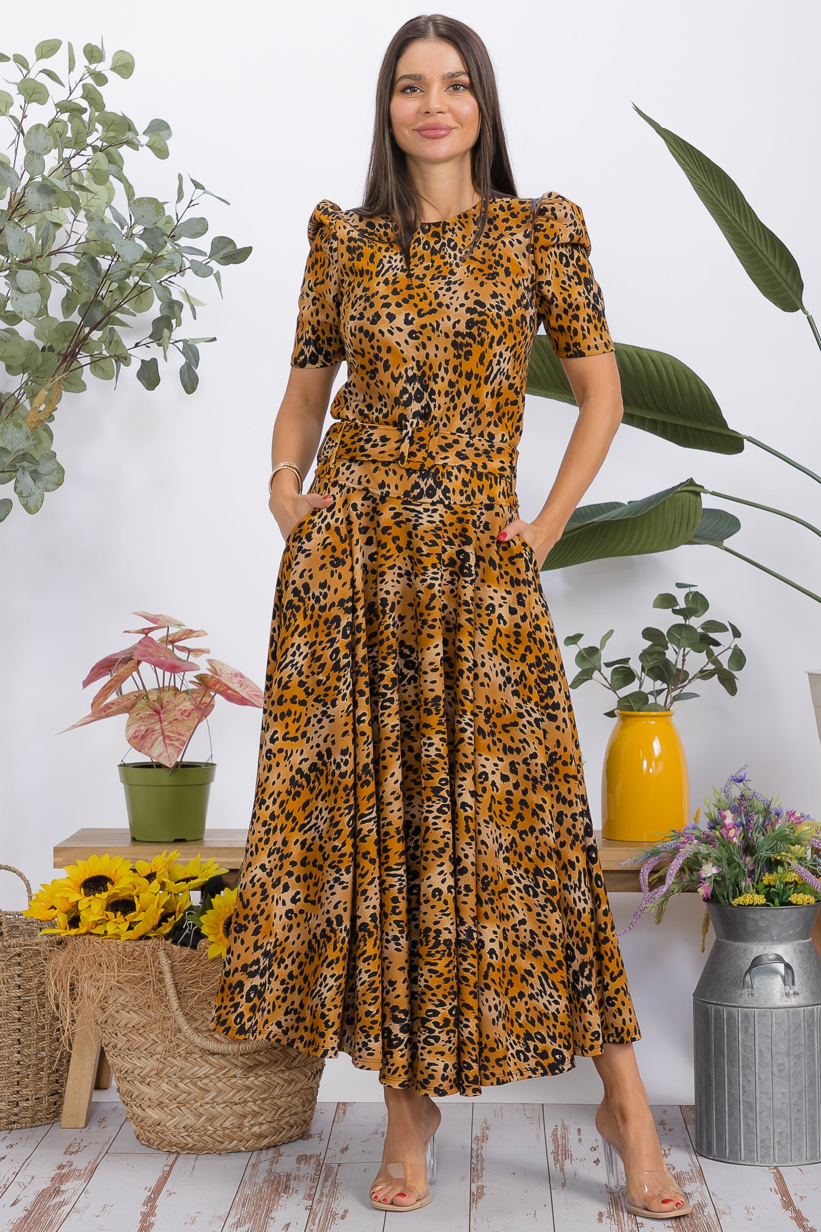 HH779R-P1 High-Waisted Maxi Skirt