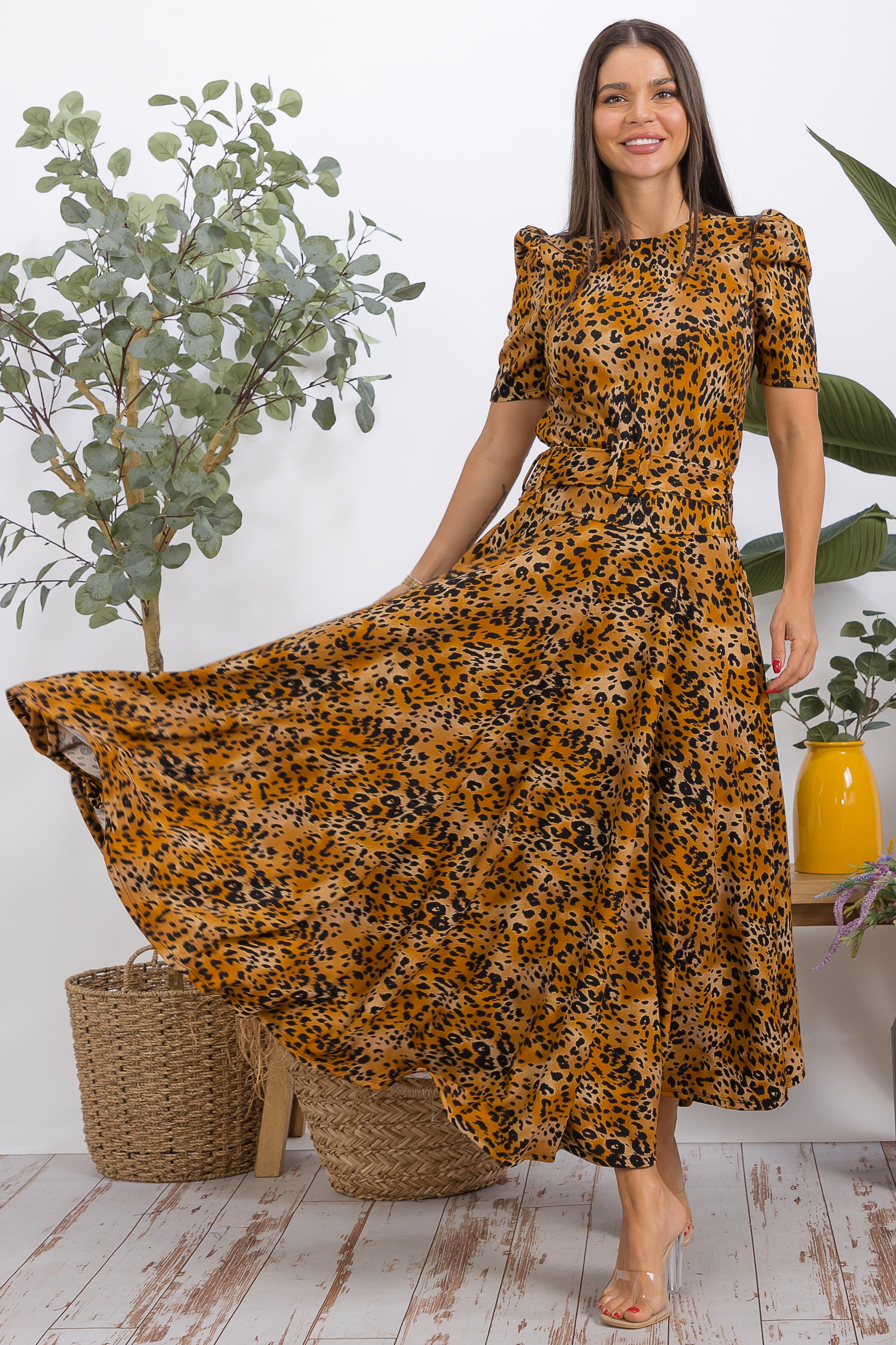 HH779R-P1 High-Waisted Maxi Skirt