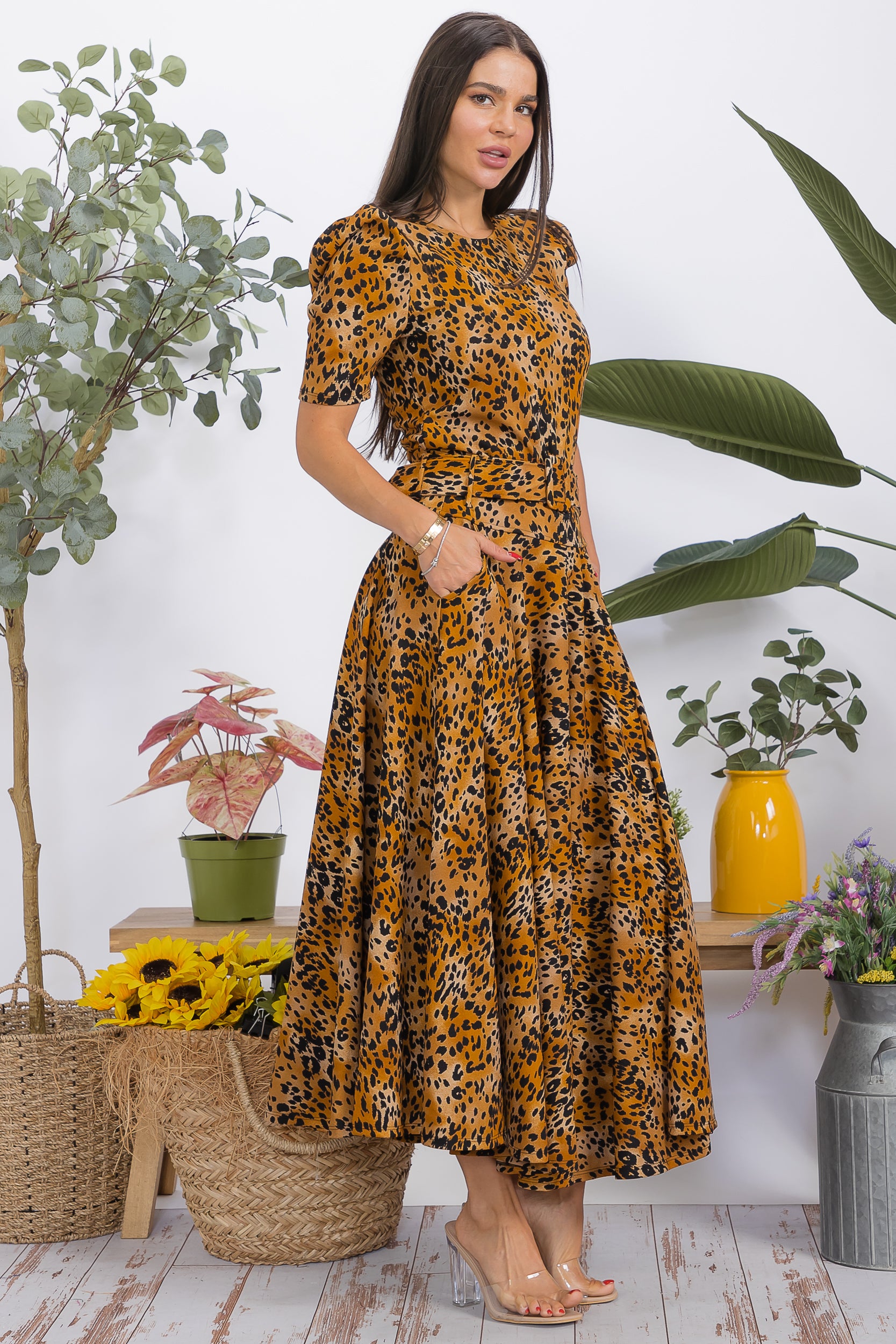 HH779X-P1 Plus Size High-Waisted Maxi Skirt