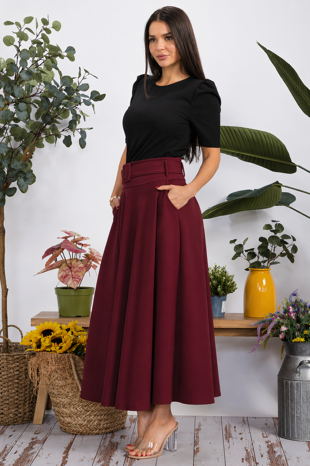 S25670 - Luxe Flow Maxi Skirt