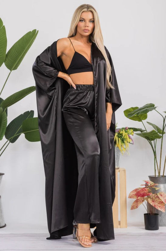 HH707R-S Duster Pants & Robe 2 Piece Set