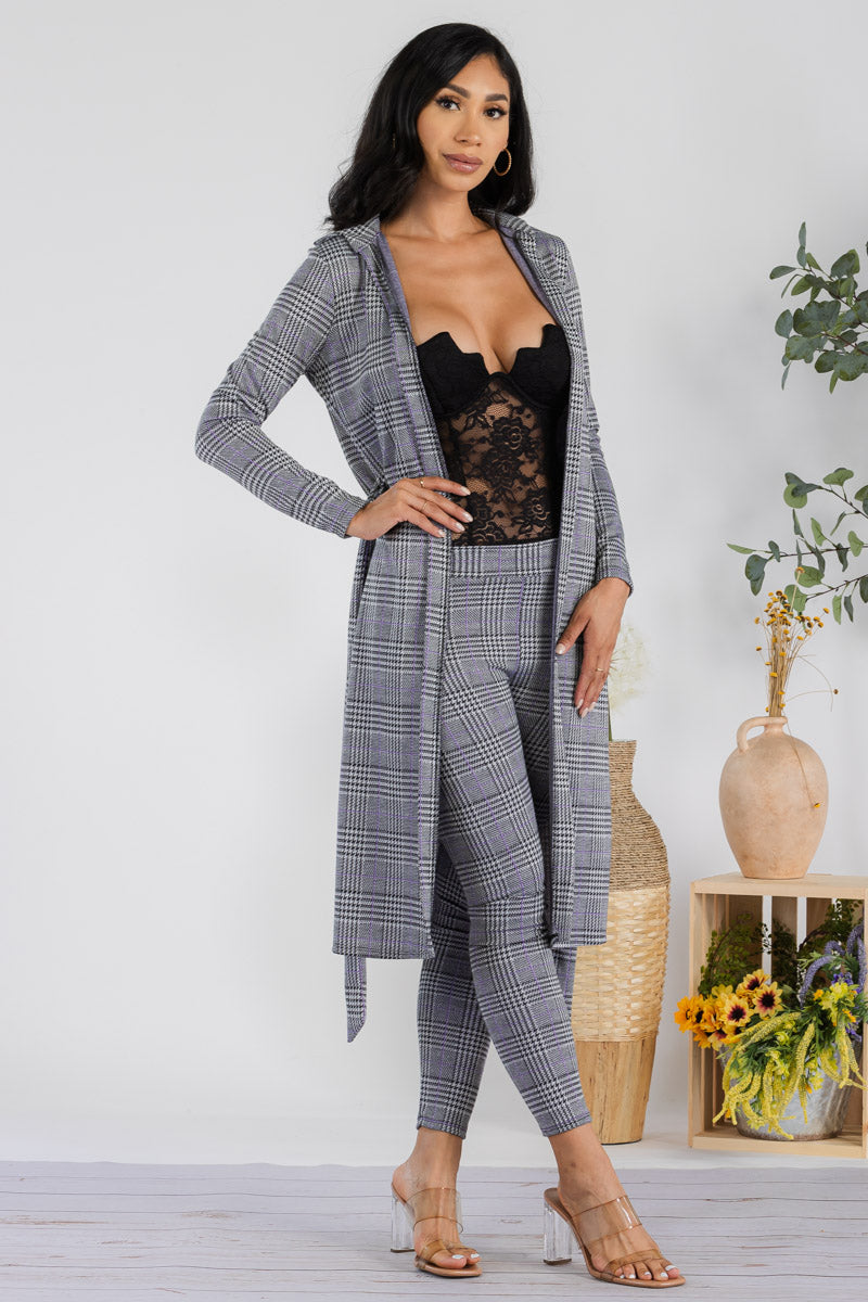 HH577R-PLAID - 2 PC PANT SET