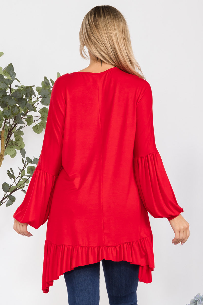 HH428R-SOLID - Long Sleeve Tunic