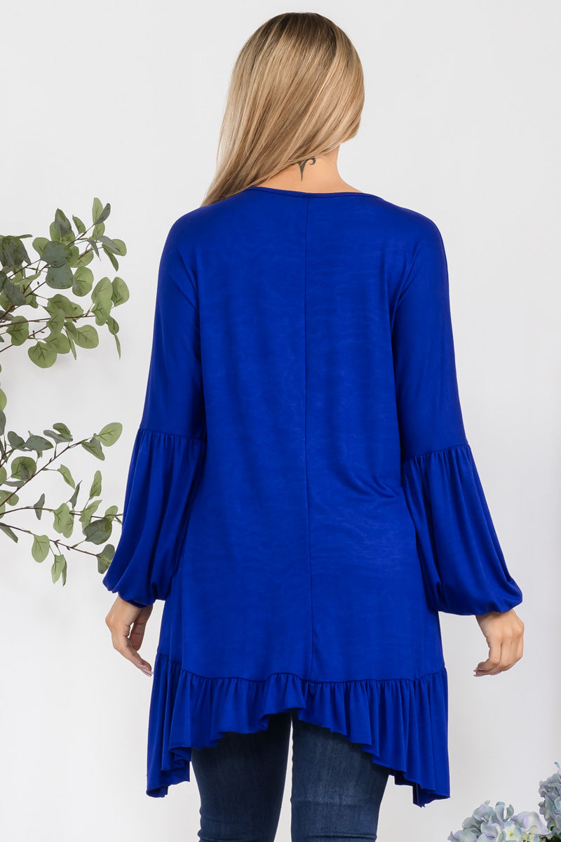 HH428R-SOLID - Long Sleeve Tunic