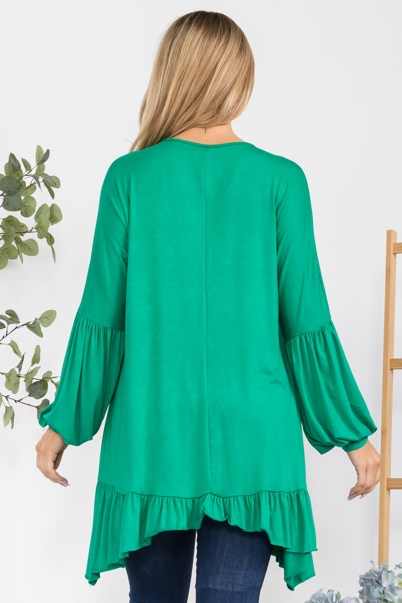 HH428R-SOLID - Long Sleeve Tunic