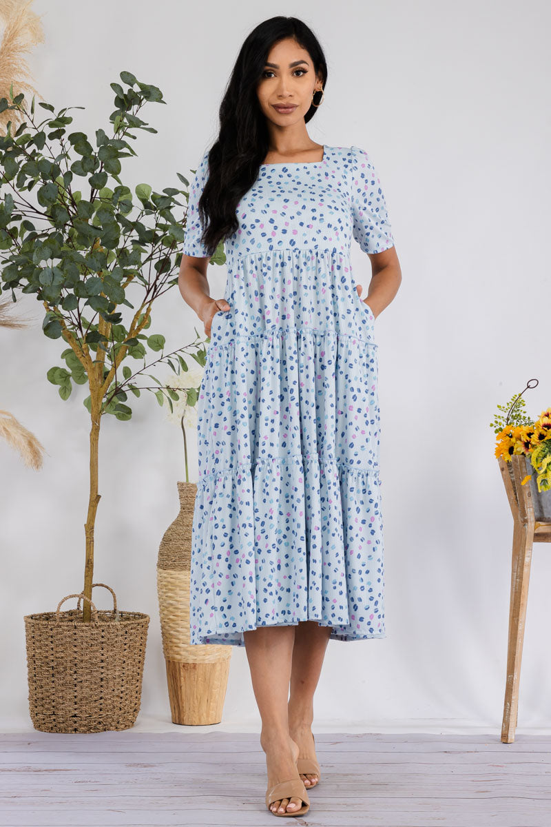 JR778X-COFFEEBEAN - Drop Waist Midi Dress