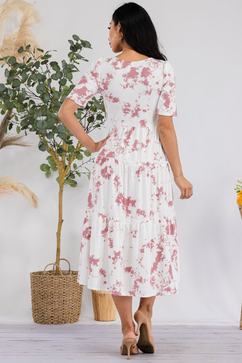 JR778R-PAINT - Drop Waist Midi Dress