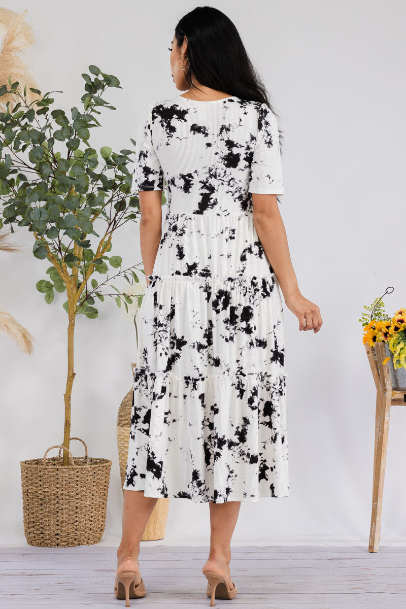 JR778R-PAINT - Drop Waist Midi Dress