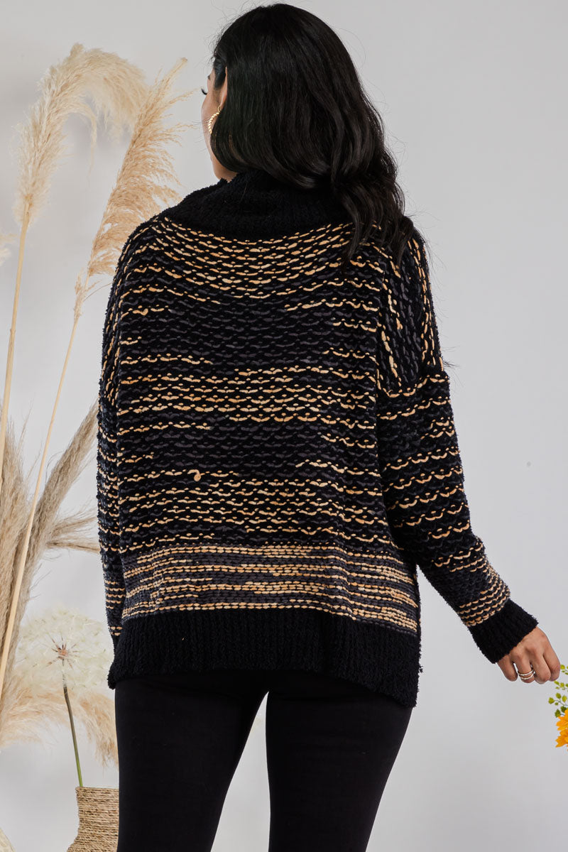 ITM7639 - Striped Speckled Sweater